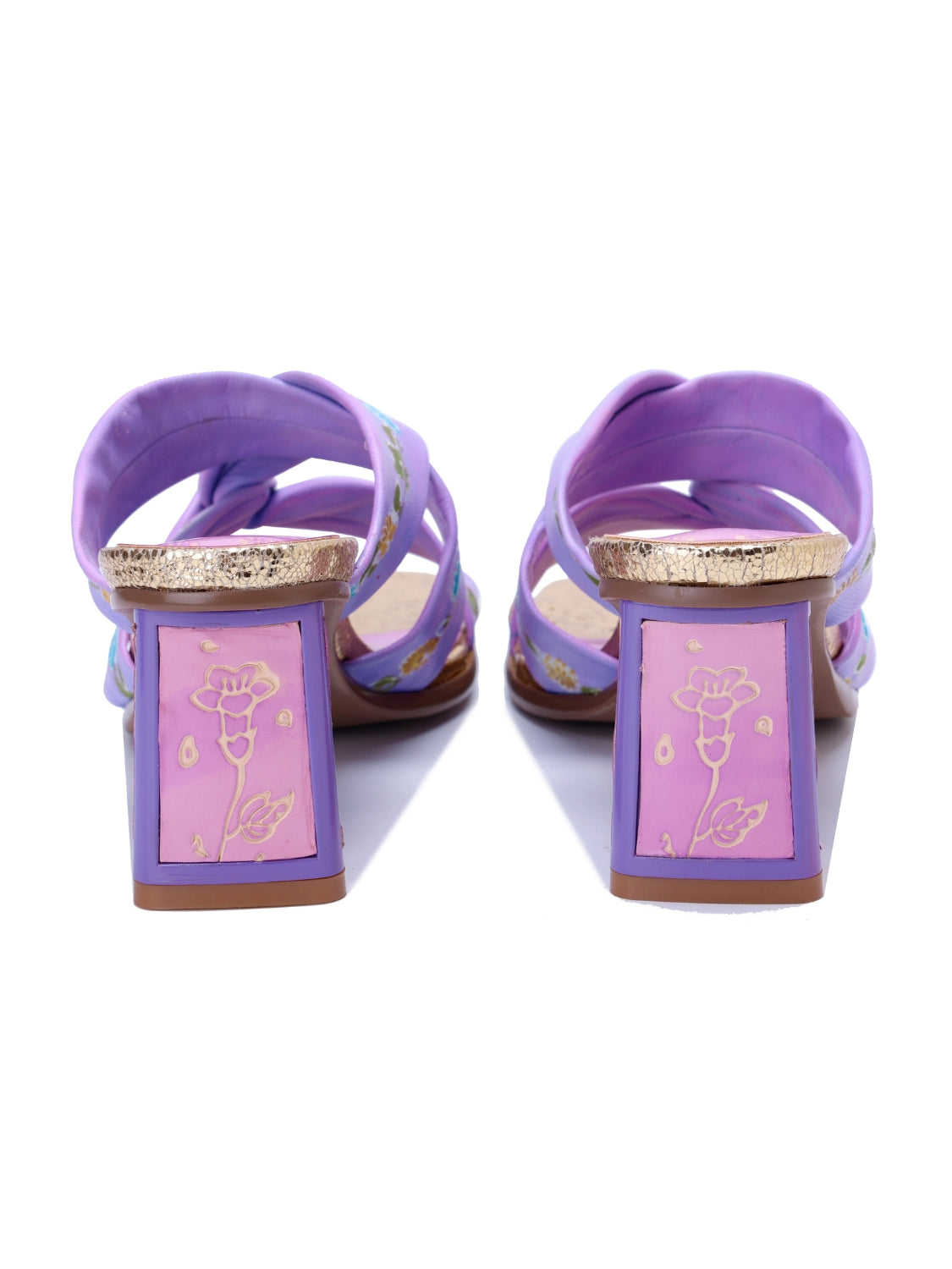 Soffia | Shailene Floral Printed Leather Slides - Image 10