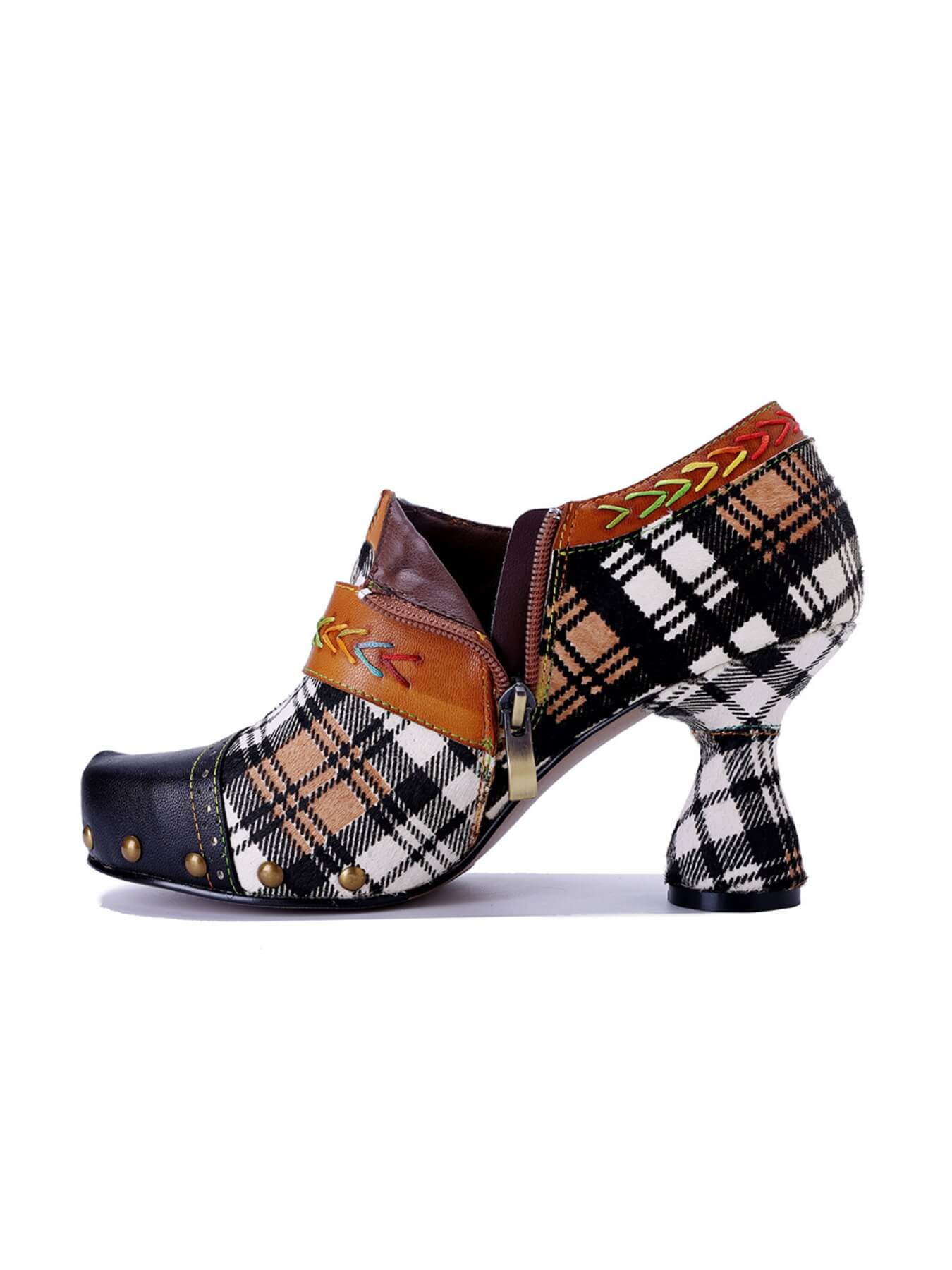 Soffia | Eve Ready Plaid Leather Oxford - Image 10