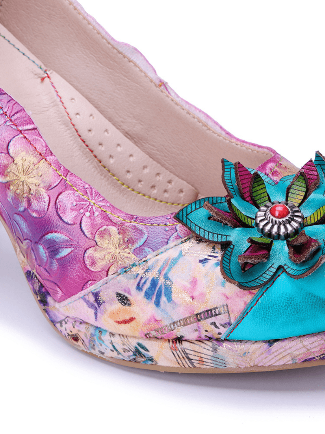Soffia | Sweet Garden Floral Leather Pump - Image 11