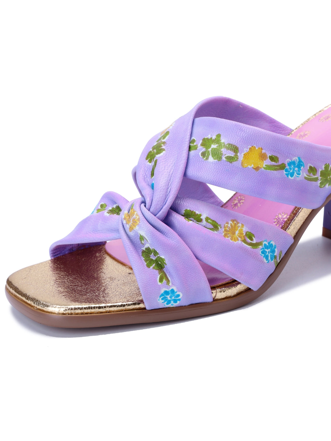 Soffia | Shailene Floral Printed Leather Slides - Image 11