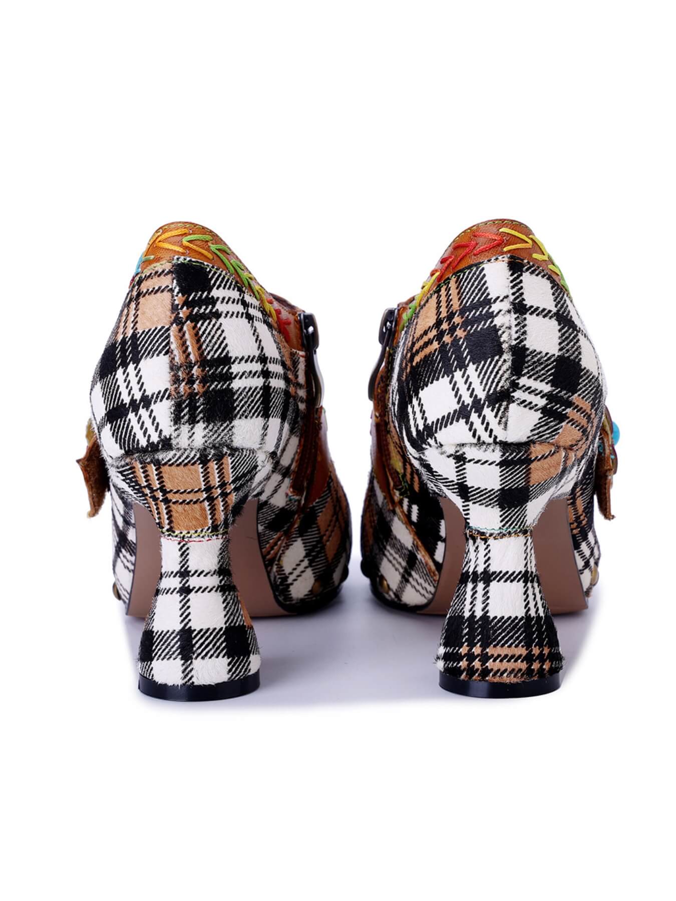 Soffia | Eve Ready Plaid Leather Oxford - Image 11