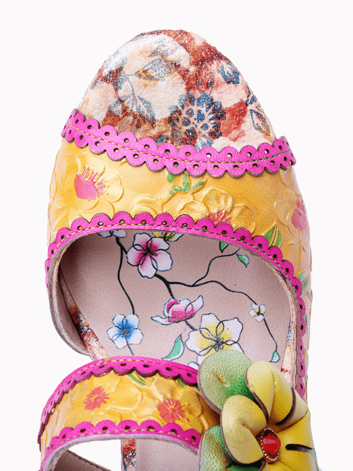 Soffia | Bloom BlissLeather Heel Slides - Image 11