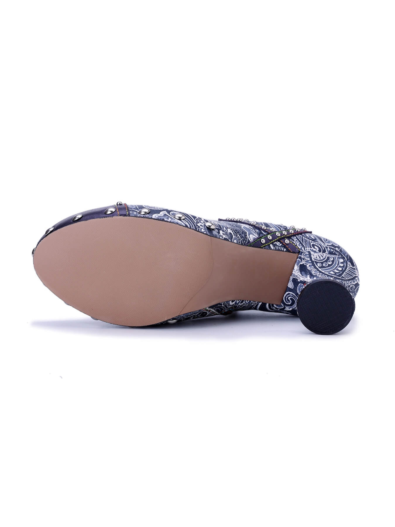 Soffia | Lagoon Luster Abstract Leather Brogues - Image 12