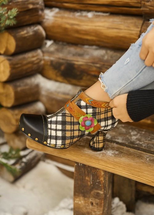 Soffia | Eve Ready Plaid Leather Oxford