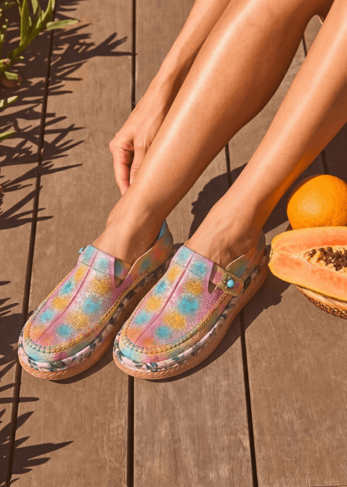 Soffia | Island Floral Printed Leather Loafer