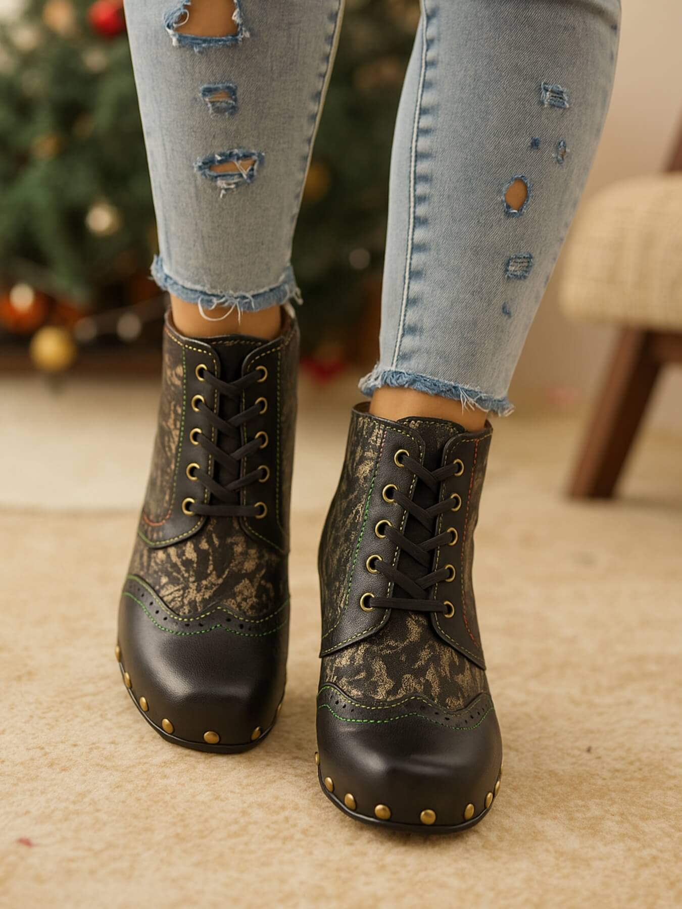 Soffia | Maja Embellished Leather Oxford - Image 2