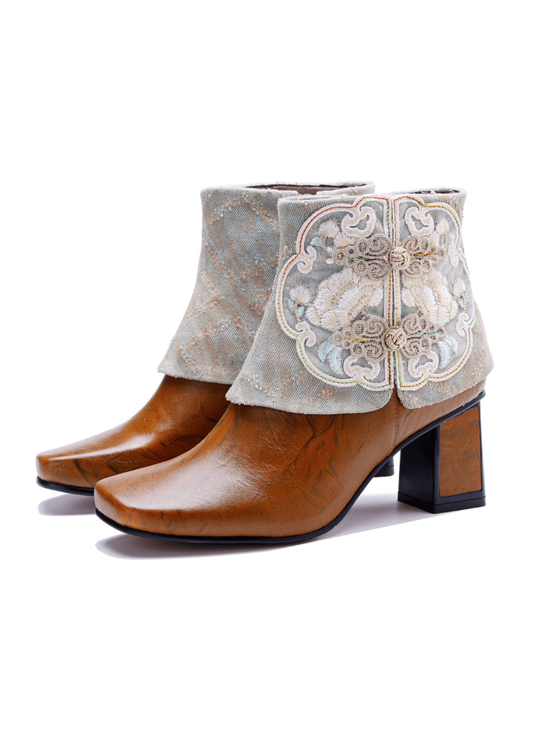 Soffia | Carlisle Leather Embroidered Ankle Boots - Image 2