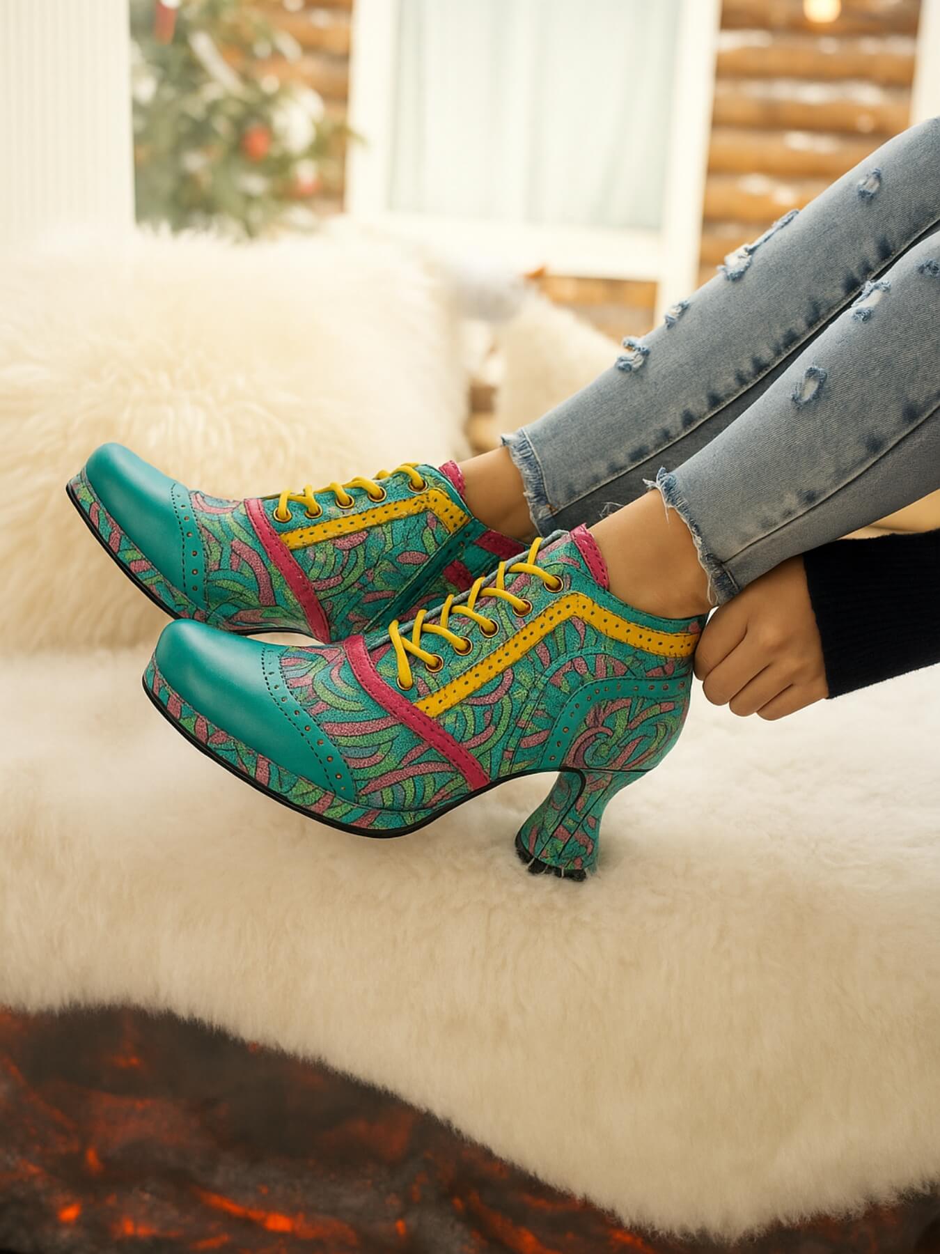 Soffia | Citrus Splash Leather Oxford - Image 2