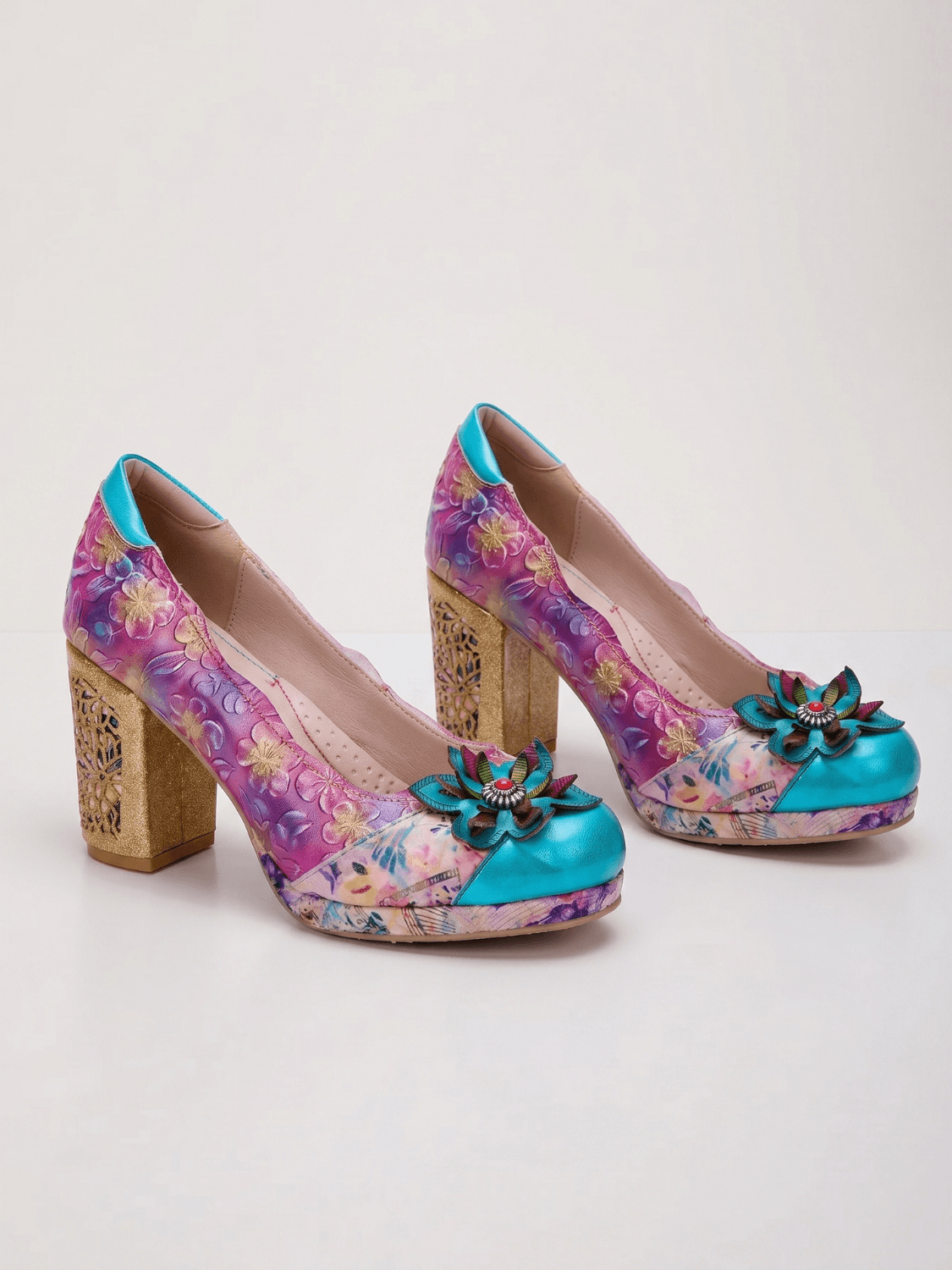 Soffia | Sweet Garden Floral Leather Pump - Image 2