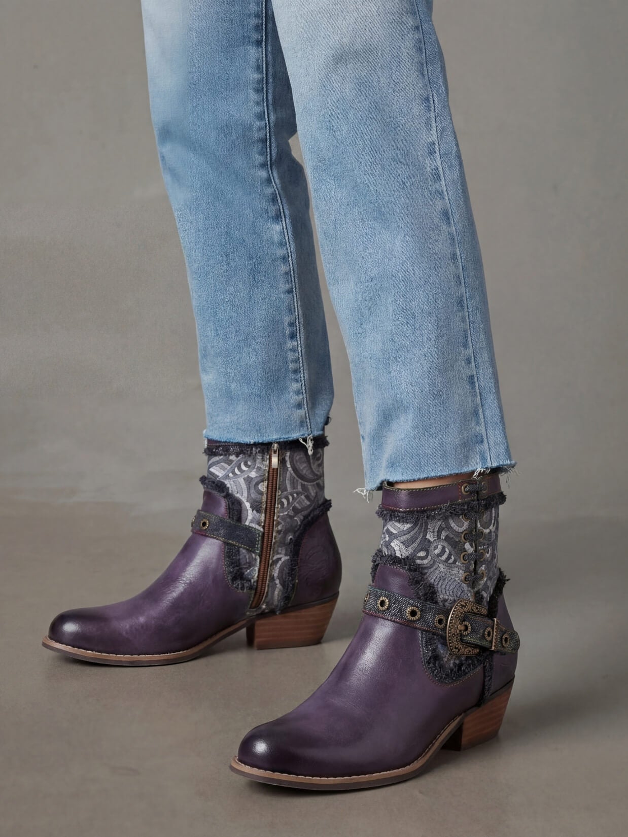 Soffia | Moment In Time Paisley Leather Western Boots - Image 2