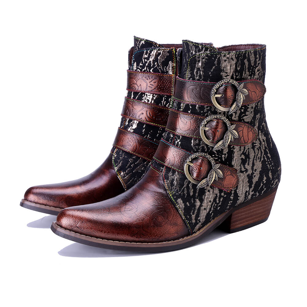 Soffia | Desert Doll Golden Finder Leather Western Boots - Image 3