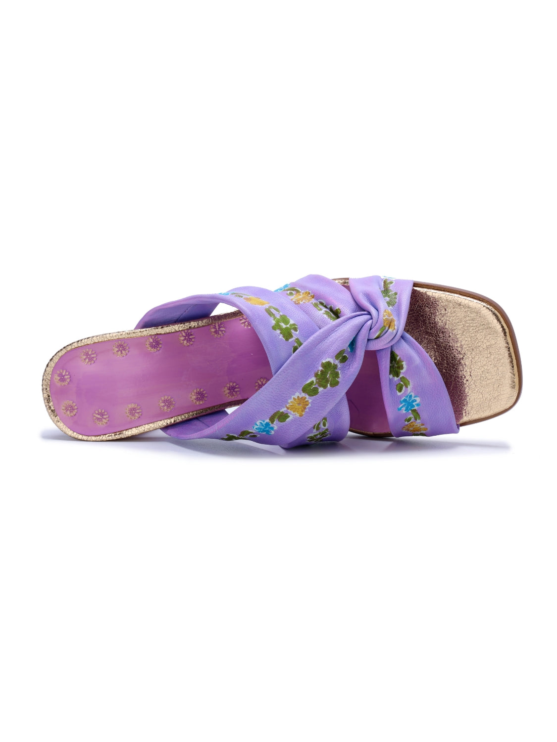 Soffia | Shailene Floral Printed Leather Slides - Image 3