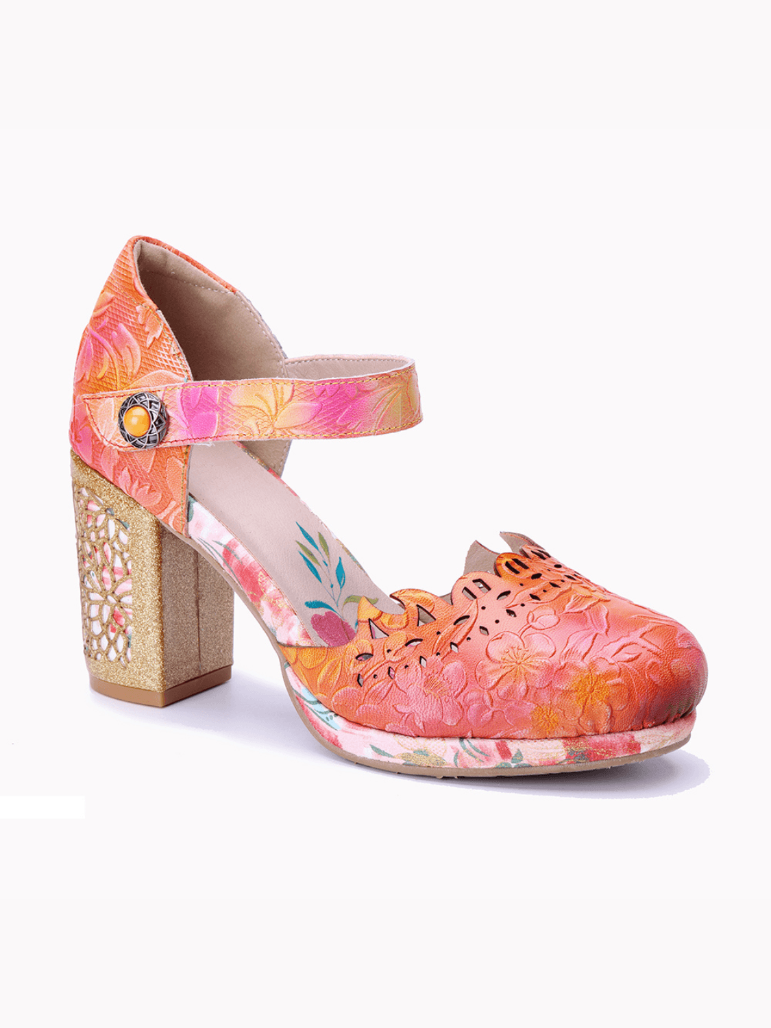 Soffia | Kortnie Floral Perforated Classic Pump - Image 4