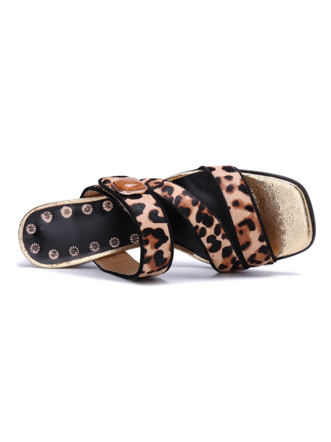 Soffia | Gabrella Leopard Leather Slides - Image 4