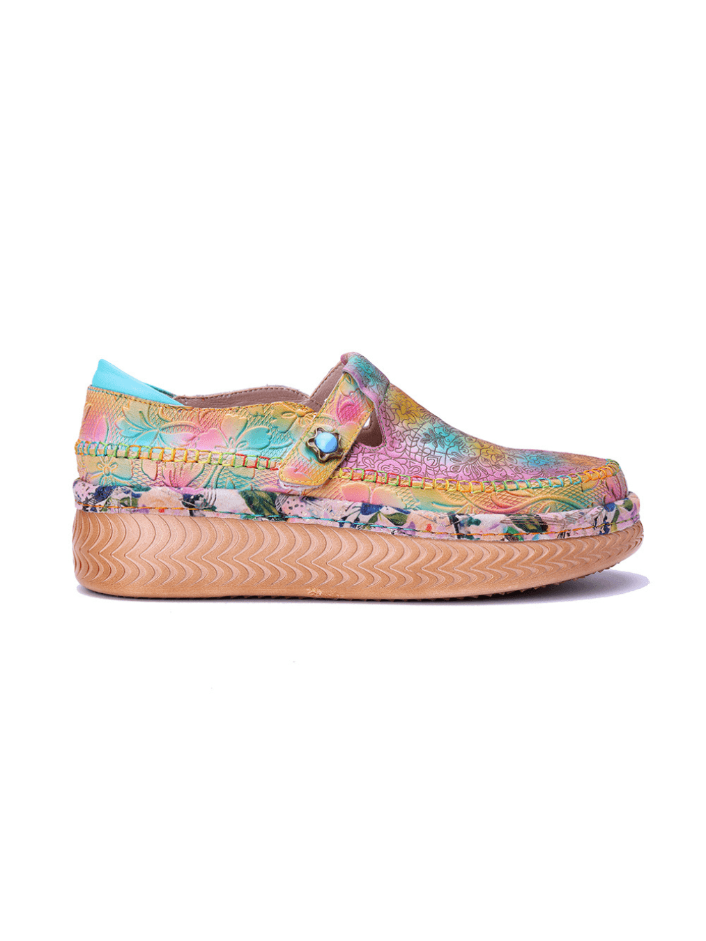 Soffia | Island Floral Printed Leather Loafer - Image 4