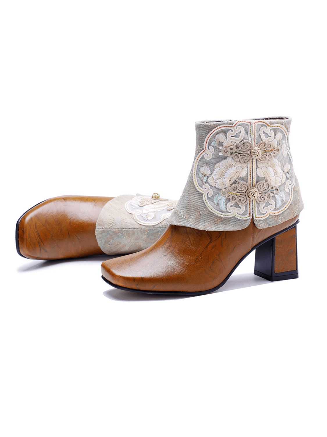 Soffia | Carlisle Leather Embroidered Ankle Boots - Image 4