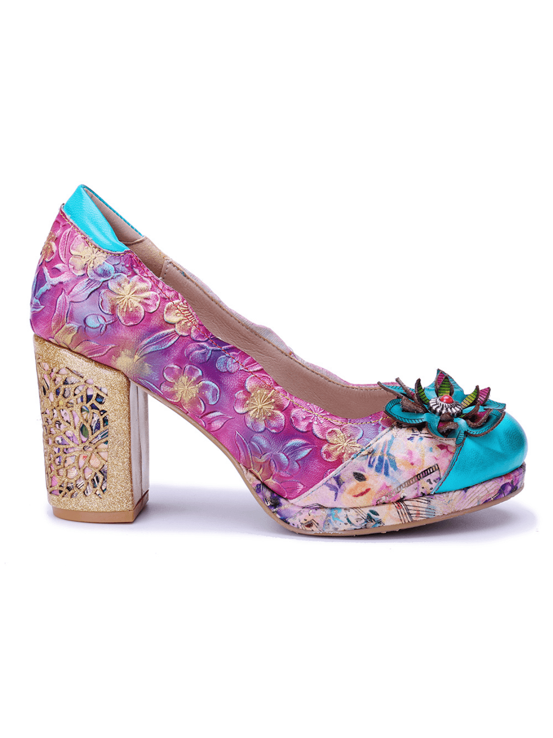 Soffia | Sweet Garden Floral Leather Pump - Image 5