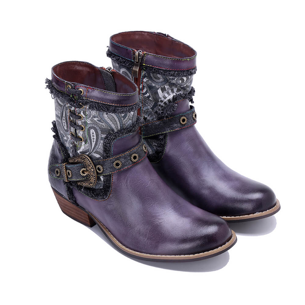Soffia | Moment In Time Paisley Leather Western Boots - Image 5