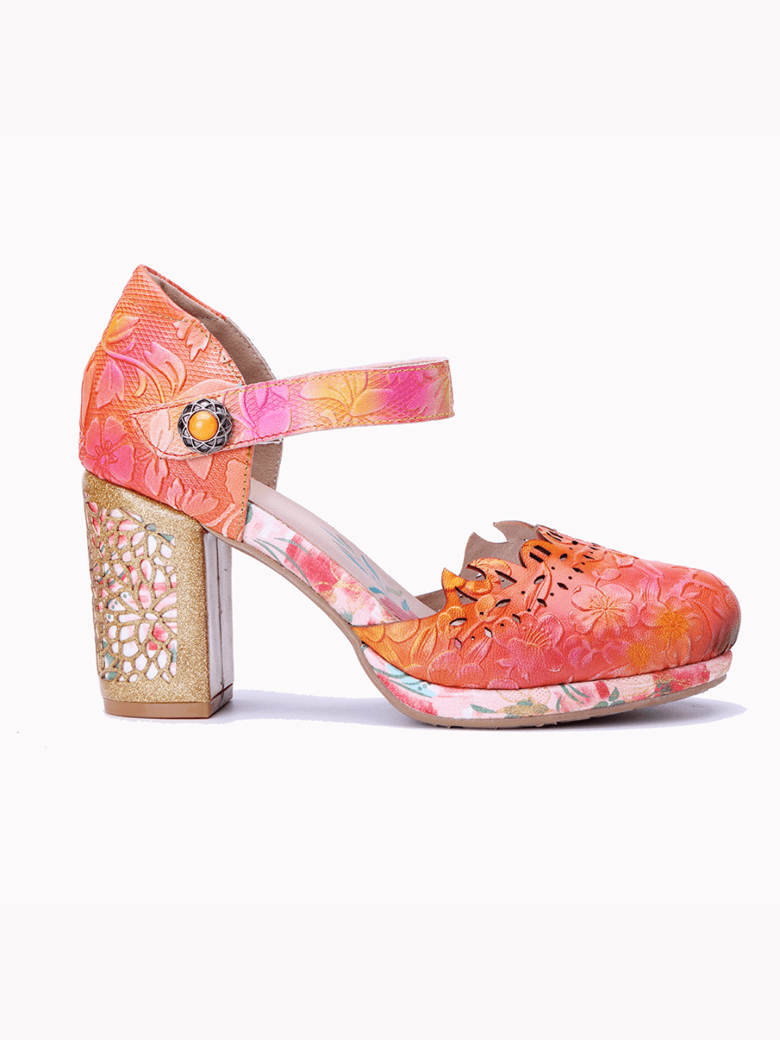 Soffia | Kortnie Floral Perforated Classic Pump - Image 5