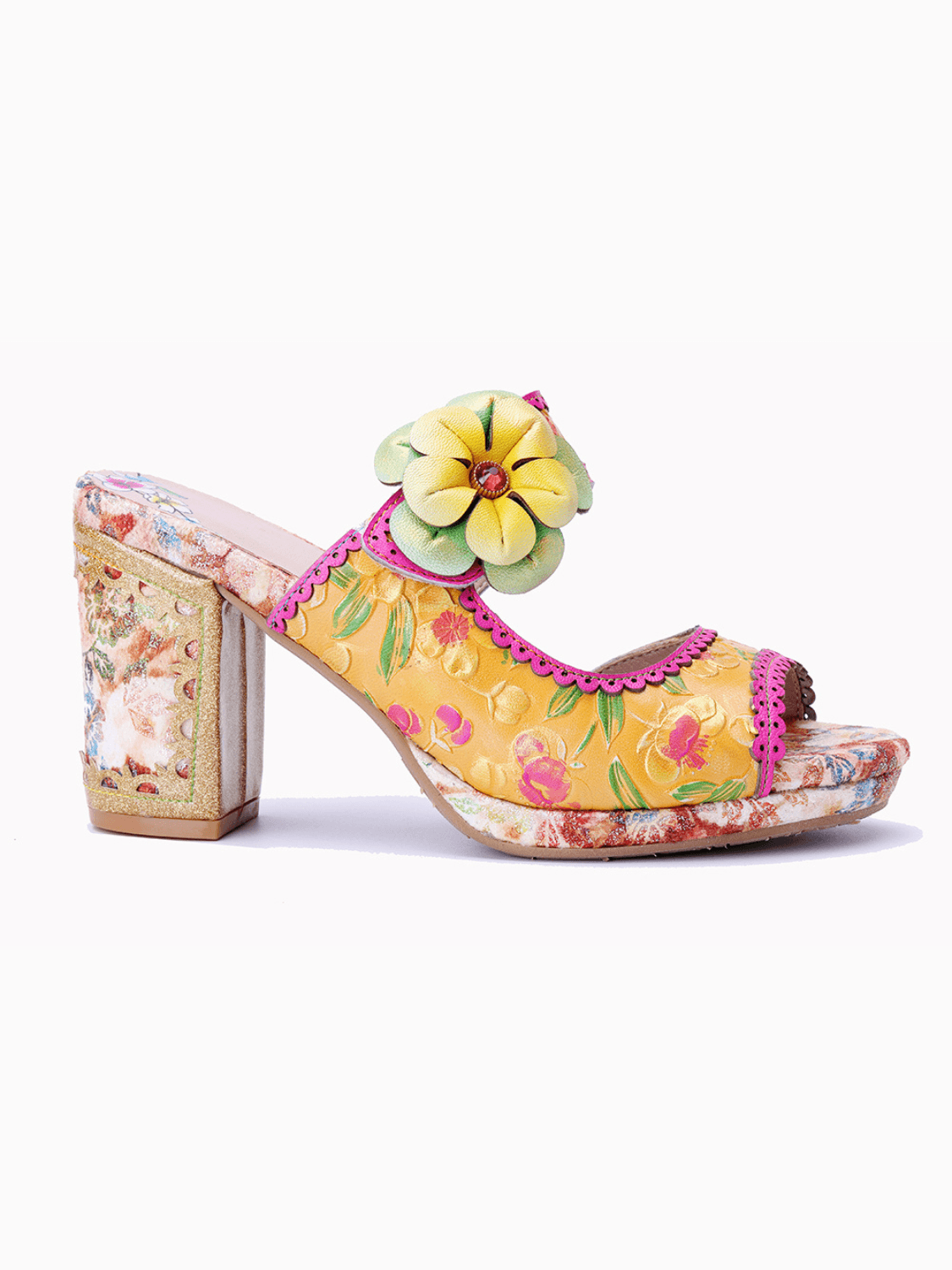 Soffia | Bloom BlissLeather Heel Slides - Image 5