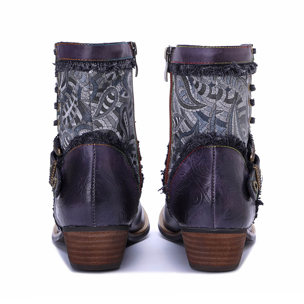 Soffia | Moment In Time Paisley Leather Western Boots - Image 6
