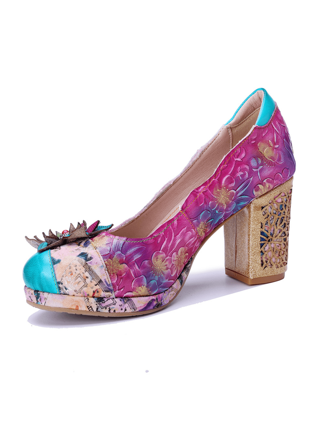 Soffia | Sweet Garden Floral Leather Pump - Image 6