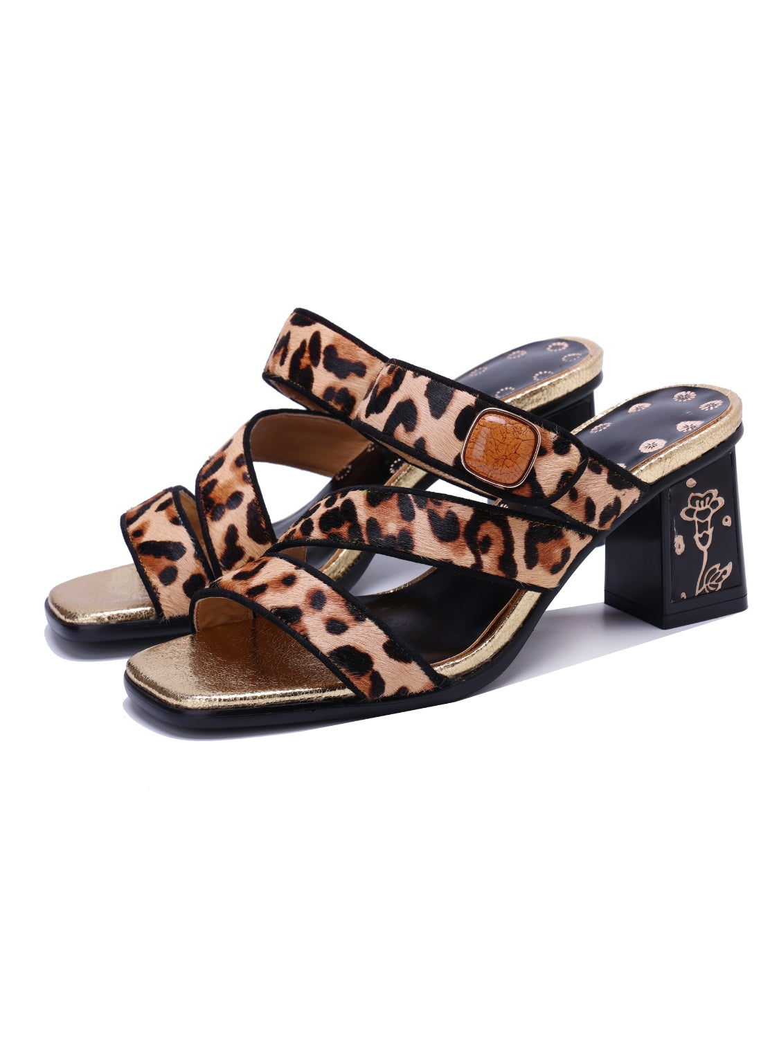 Soffia | Gabrella Leopard Leather Slides - Image 6