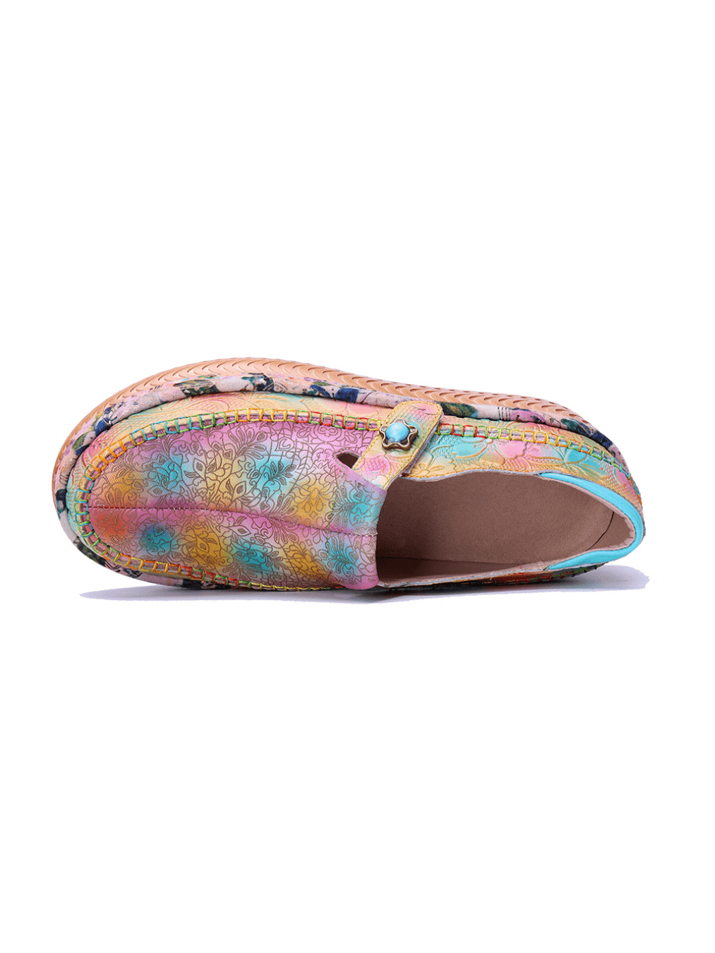 Soffia | Island Floral Printed Leather Loafer - Image 6