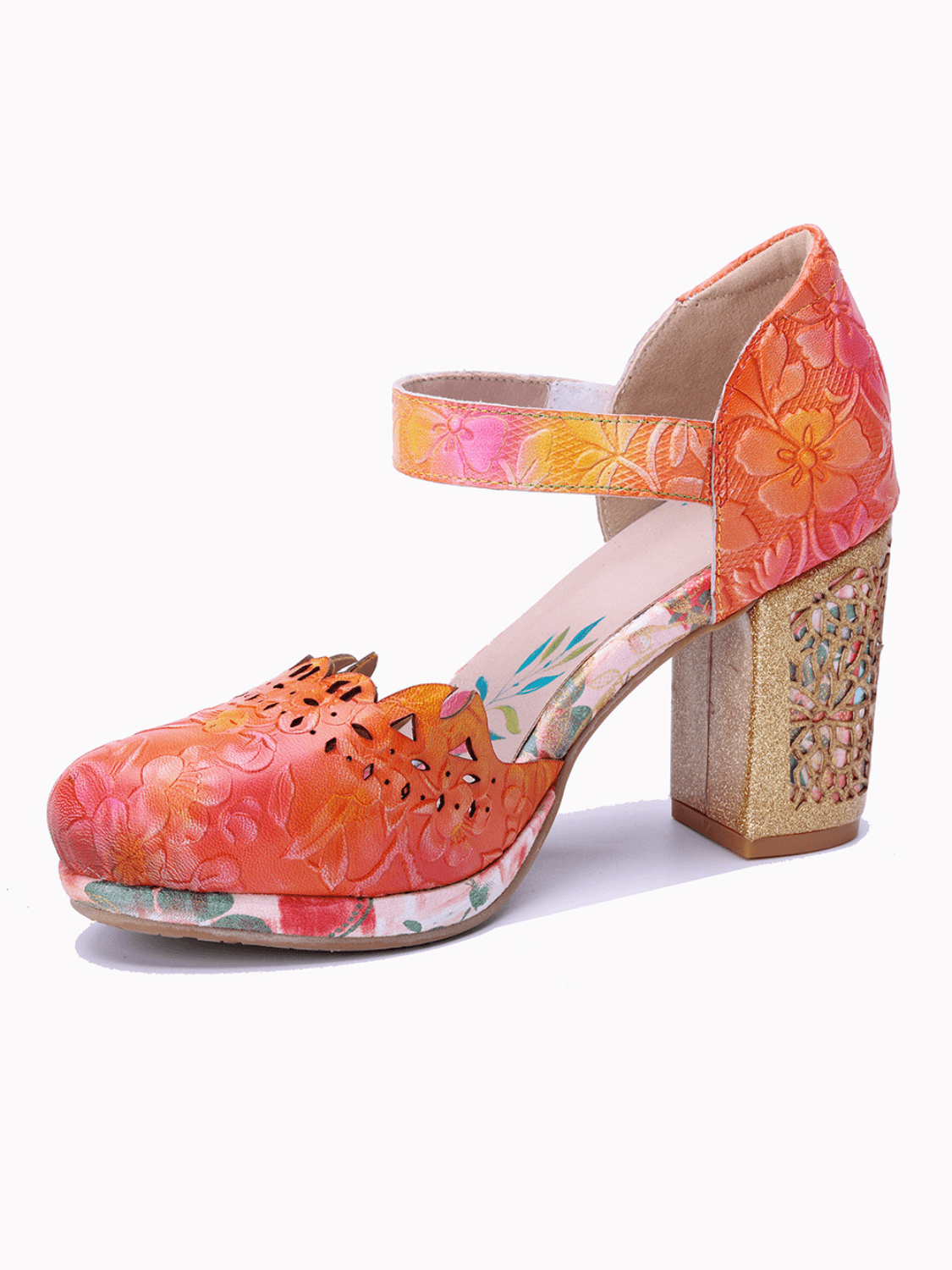 Soffia | Kortnie Floral Perforated Classic Pump - Image 6