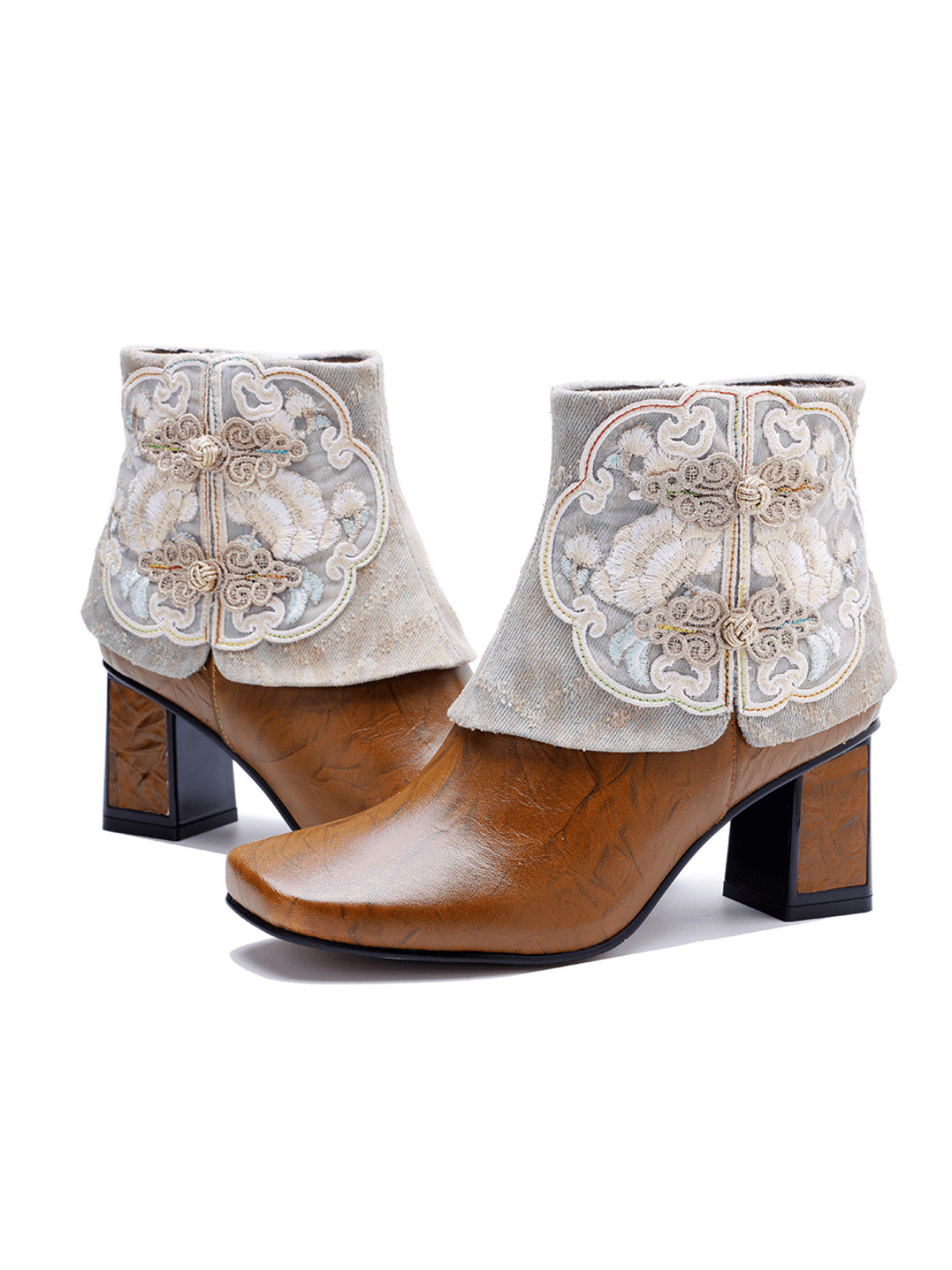 Soffia | Carlisle Leather Embroidered Ankle Boots - Image 6