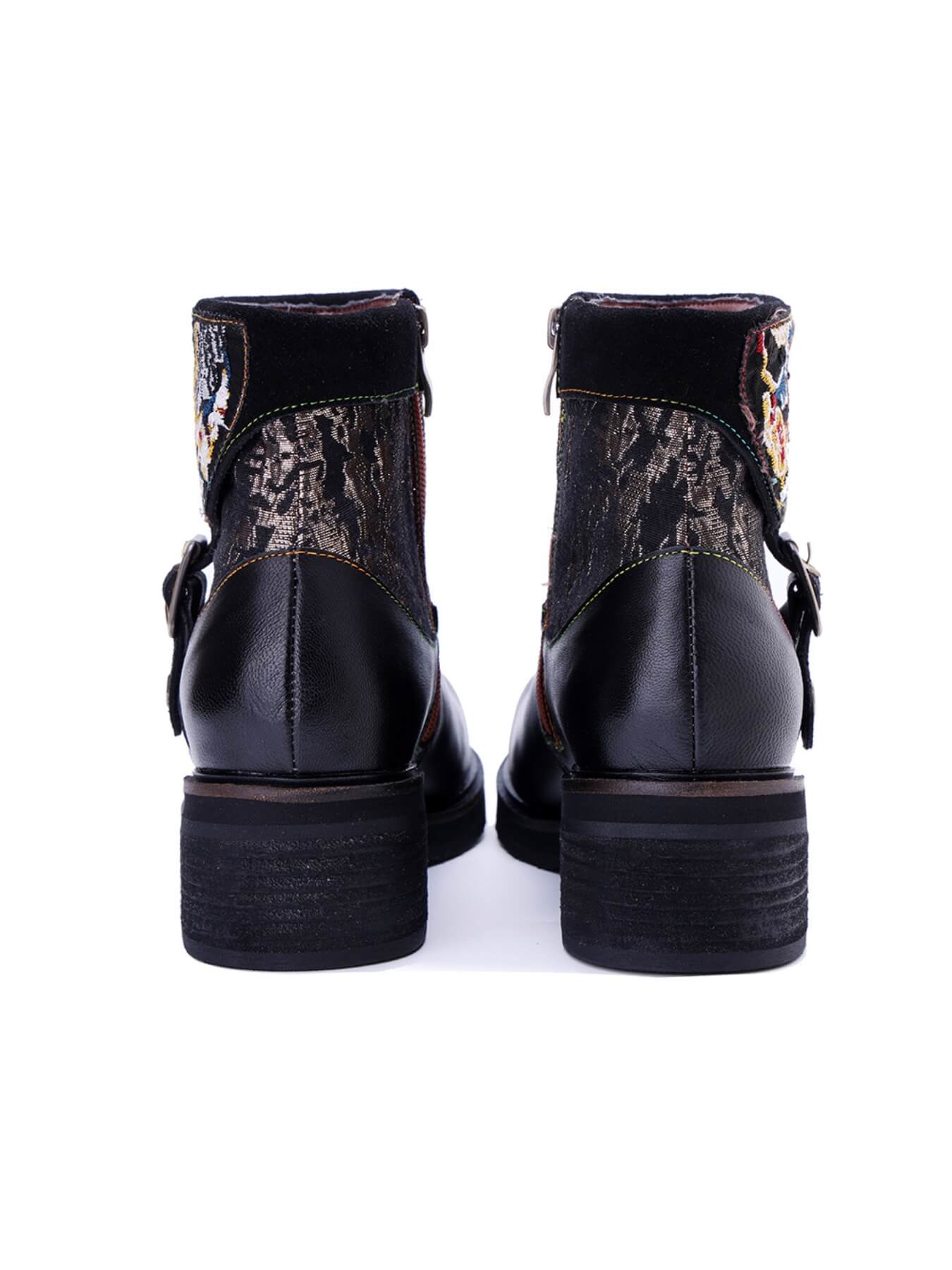 Soffia | Maxxie Leather Embroidered Ankle Bootie - Image 6