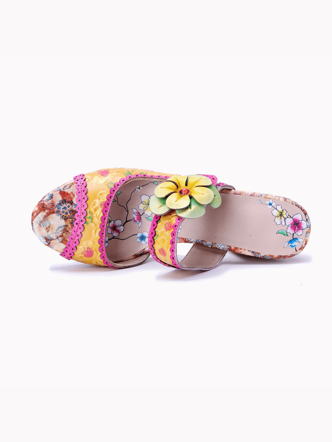 Soffia | Bloom BlissLeather Heel Slides - Image 7