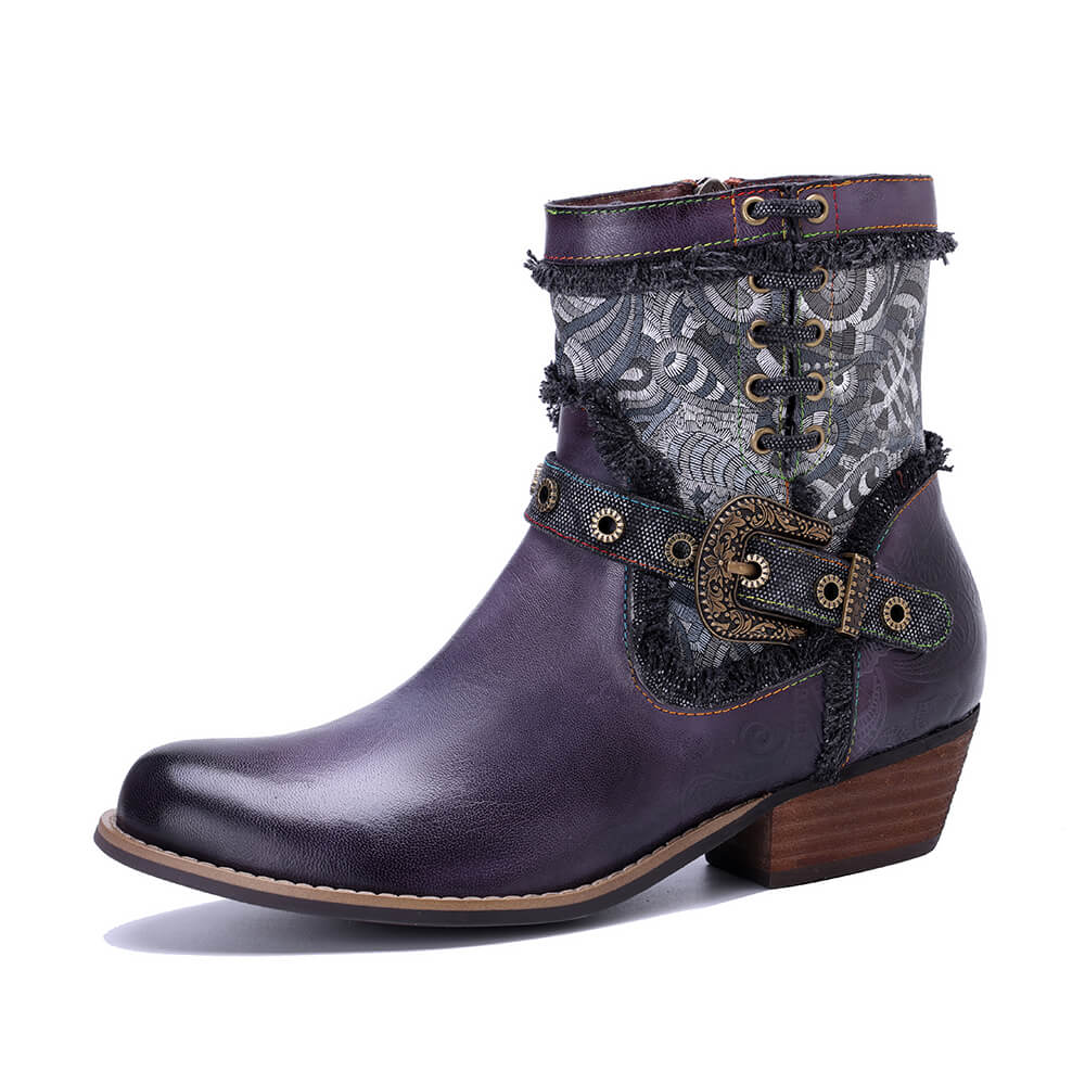 Soffia | Moment In Time Paisley Leather Western Boots - Image 7