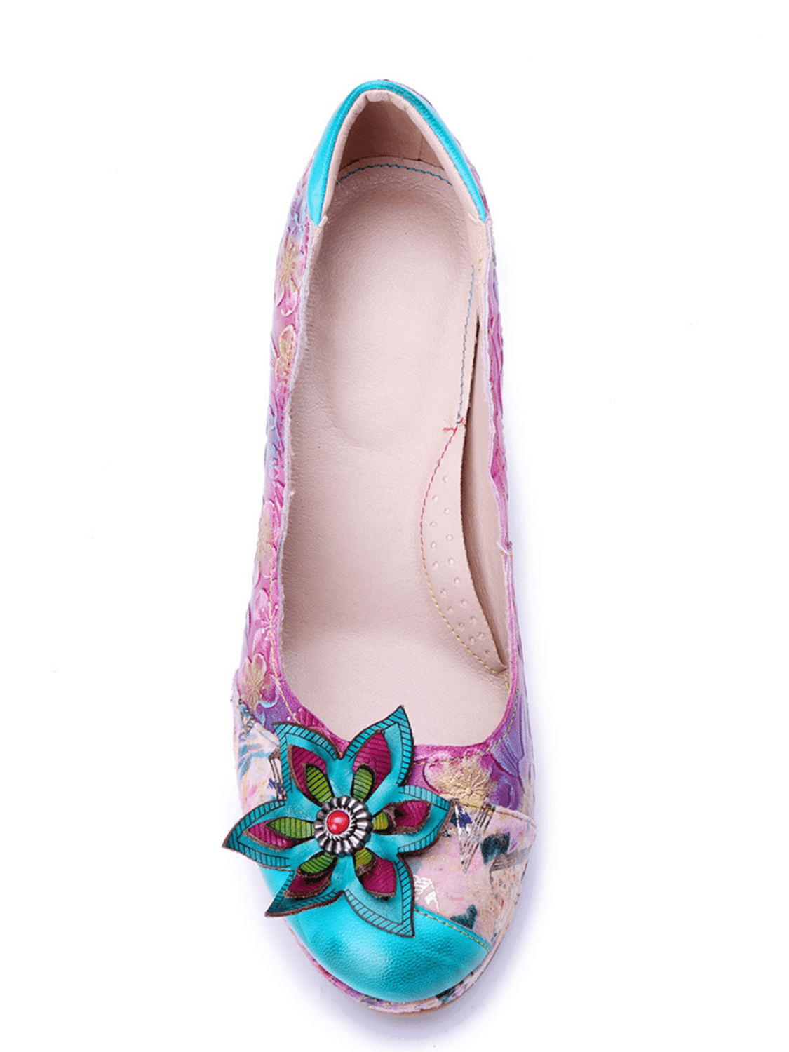 Soffia | Sweet Garden Floral Leather Pump - Image 8
