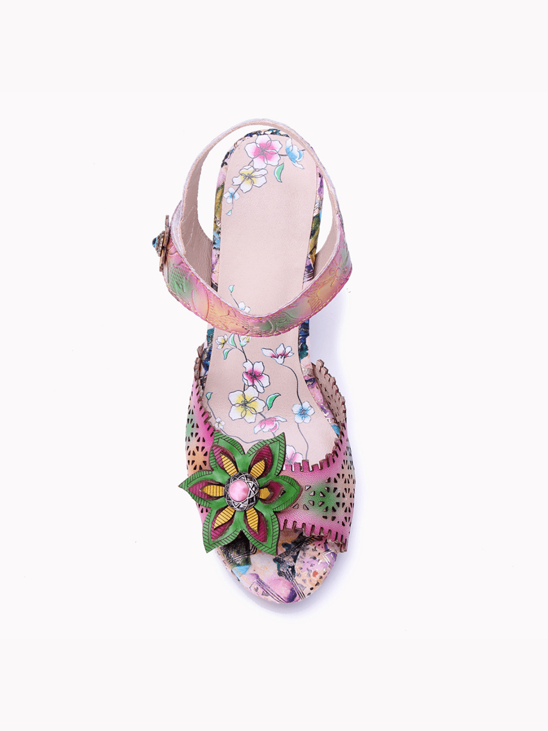 Soffia | Sweet Getaway Floral Leather Heels - Image 8