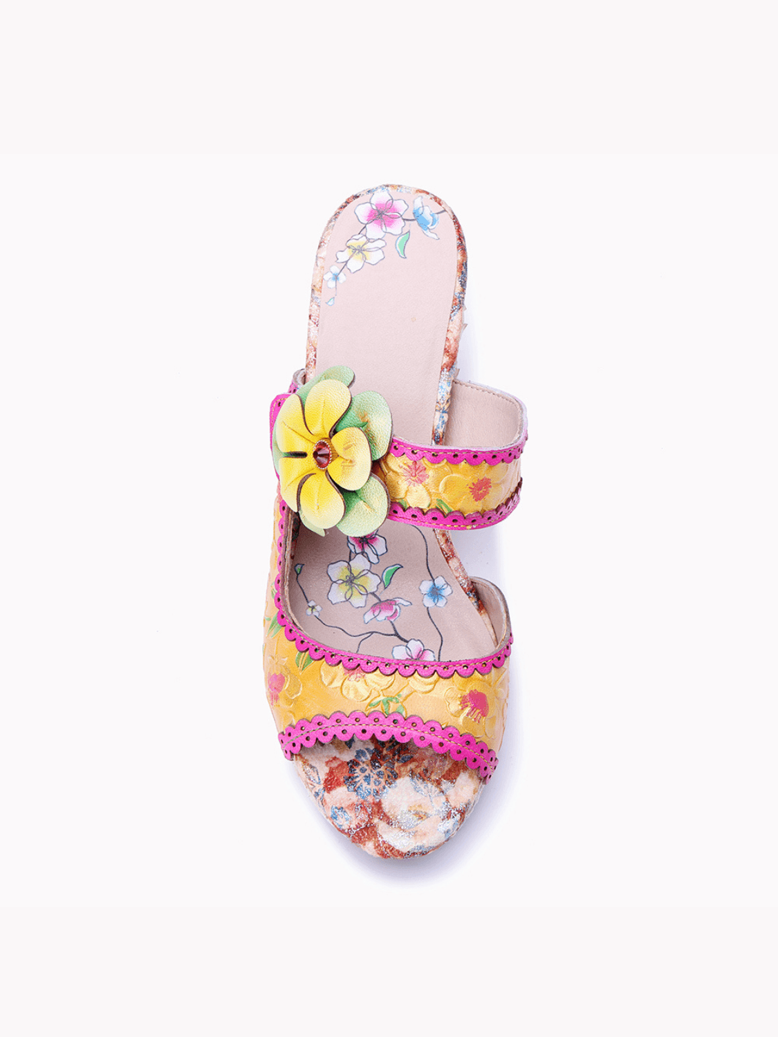 Soffia | Bloom BlissLeather Heel Slides - Image 8