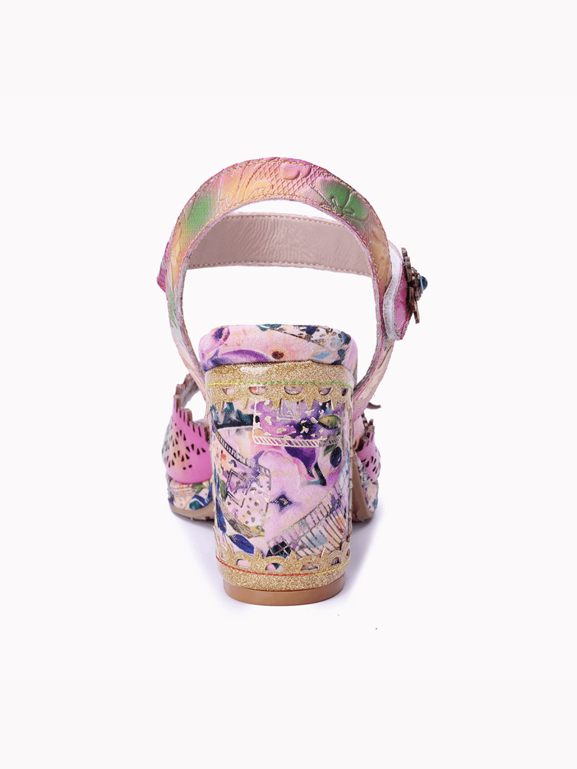 Soffia | Sweet Getaway Floral Leather Heels - Image 9