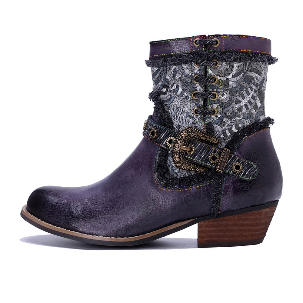 Soffia | Moment In Time Paisley Leather Western Boots - Image 9