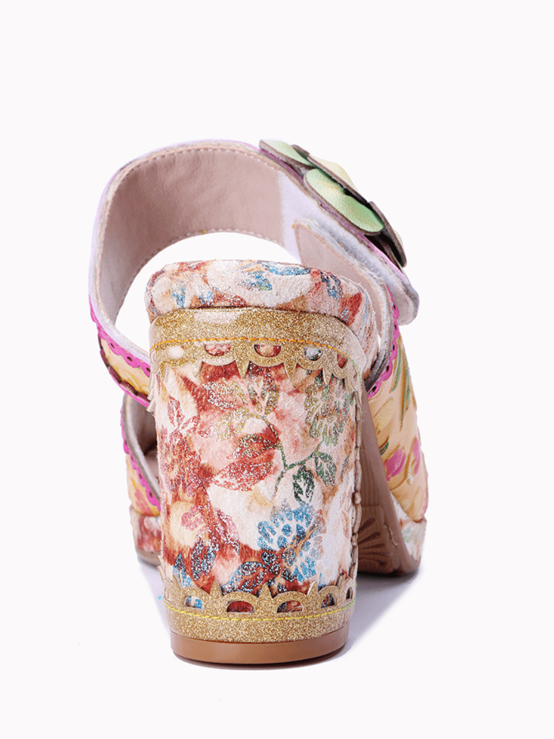 Soffia | Bloom BlissLeather Heel Slides - Image 9