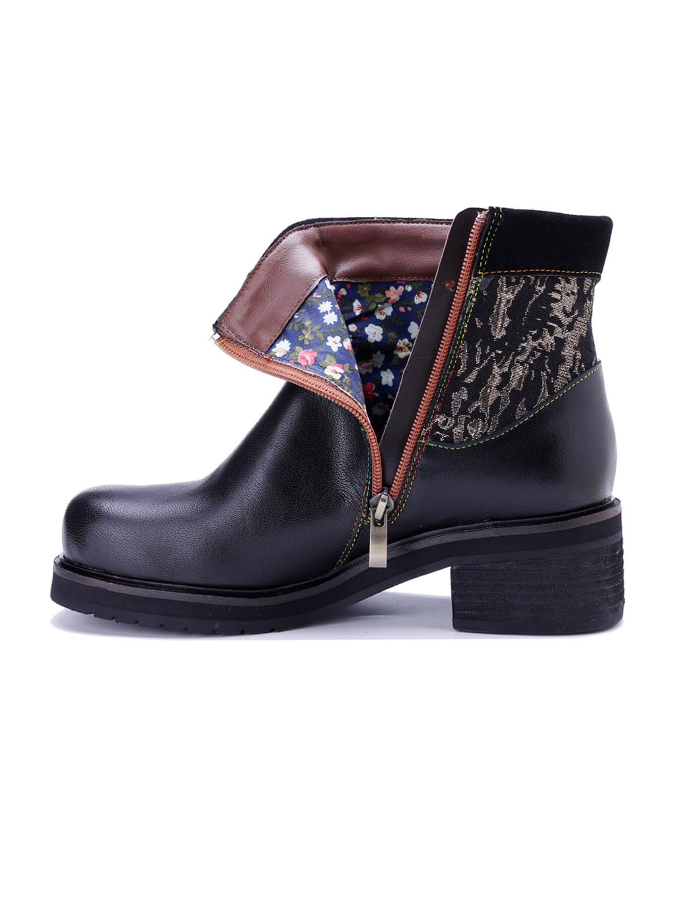 Soffia | Maxxie Leather Embroidered Ankle Bootie - Image 9