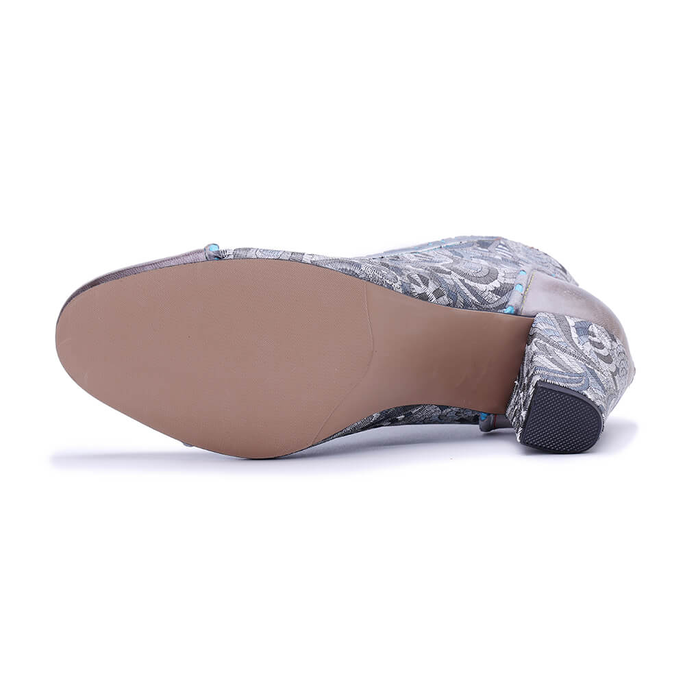 Soffia | Xander Paisley Embroidered Leather Ankle Boots - Image 11
