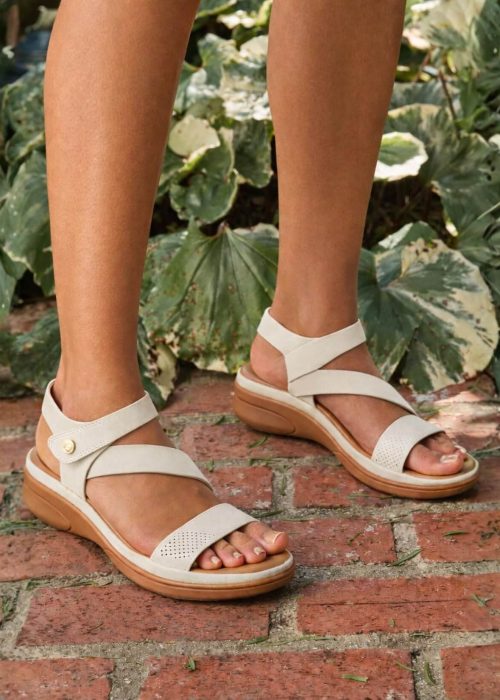Siketu | Ritual Moment Strap Footbed Sandal - cream
