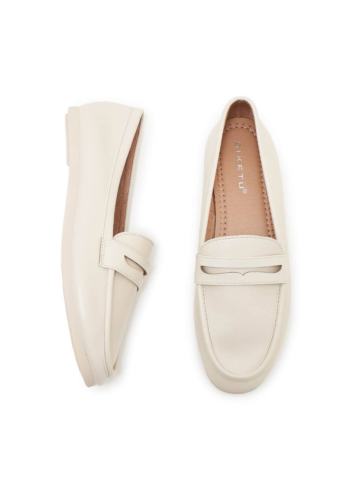 Siketu | Sloana Comfy Flat Loafer - cream - Image 6